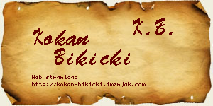 Kokan Bikicki vizit kartica